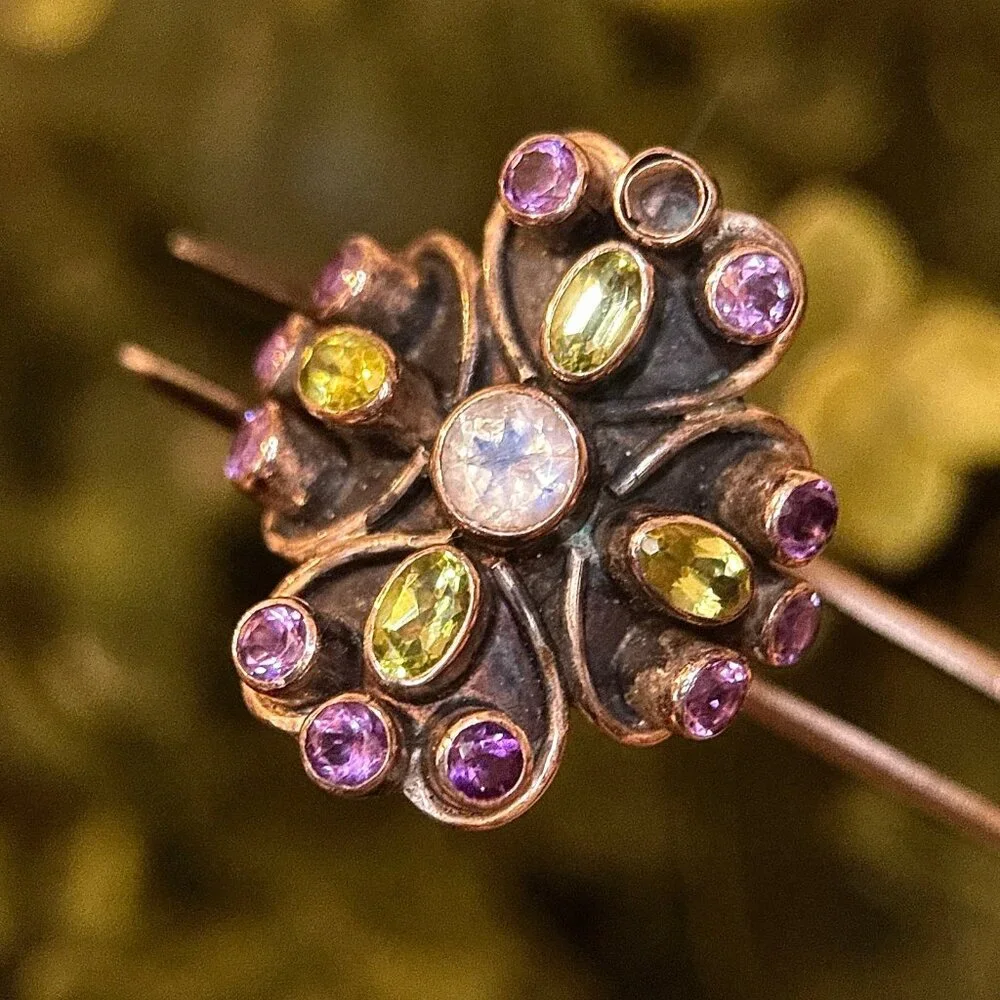 Nicky Butler 925‎ Multistones Ring (Missing 1 Stone)
